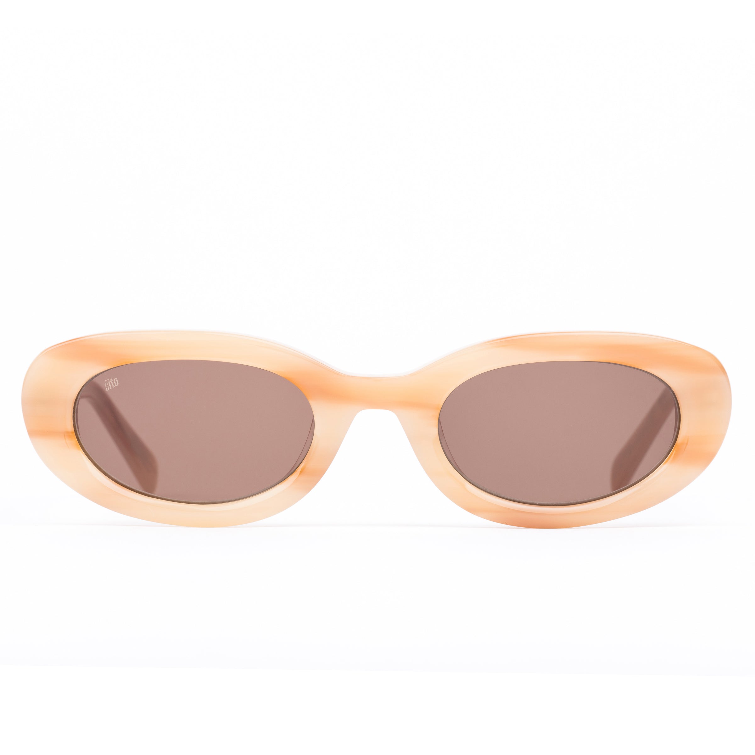 Sito Shades Australian Designed Women's Sunglasses Frame Lourdes in Havana Lotus Plant Based Acetate  - Front View