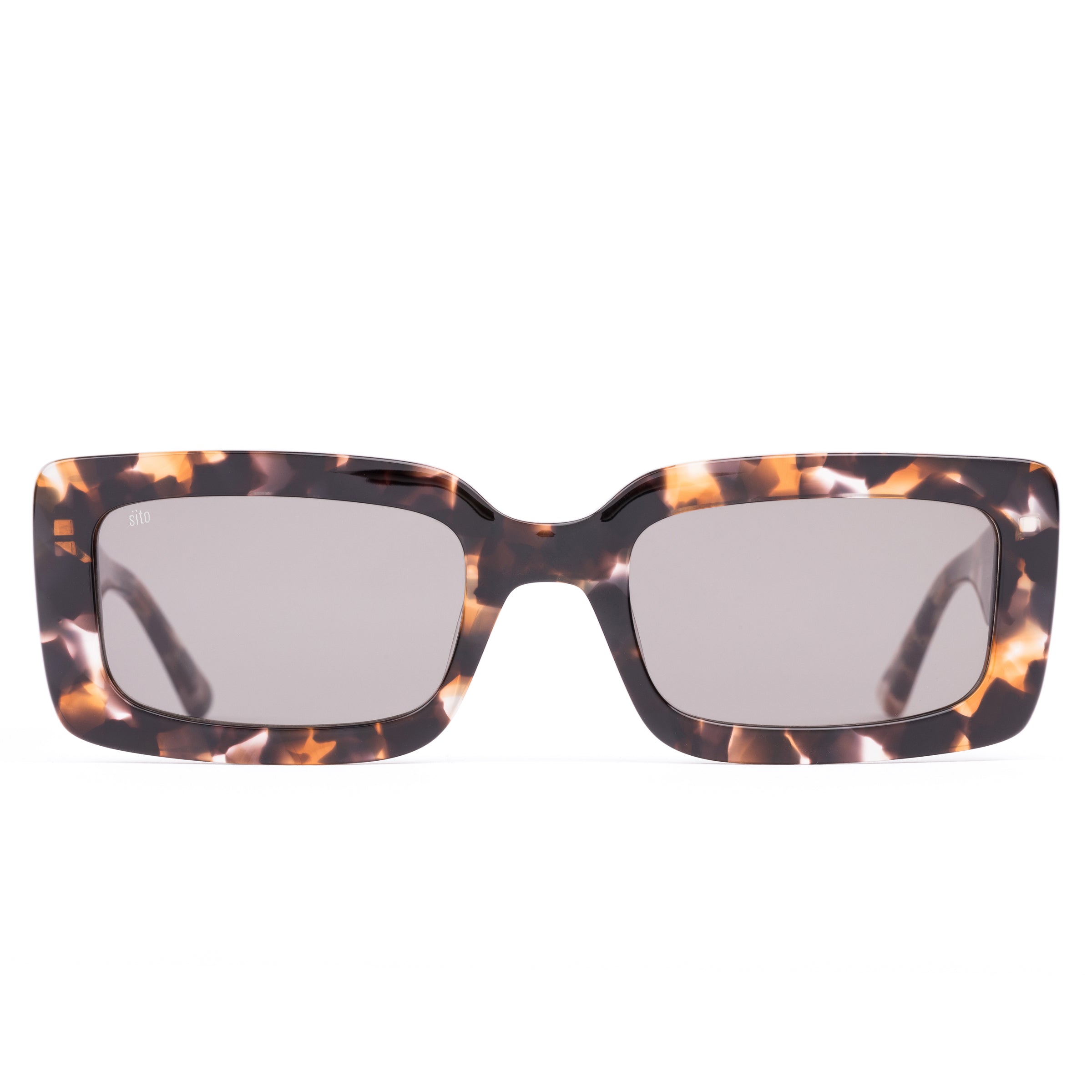 Sito Shades Austrralian Designed Odessa Plant Based Acetate Sunglasses Frame in Pebble Tort colour front view