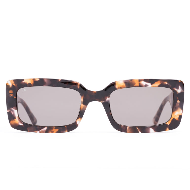 Sito Shades Austrralian Designed Odessa Plant Based Acetate Sunglasses Frame in Pebble Tort colour front view