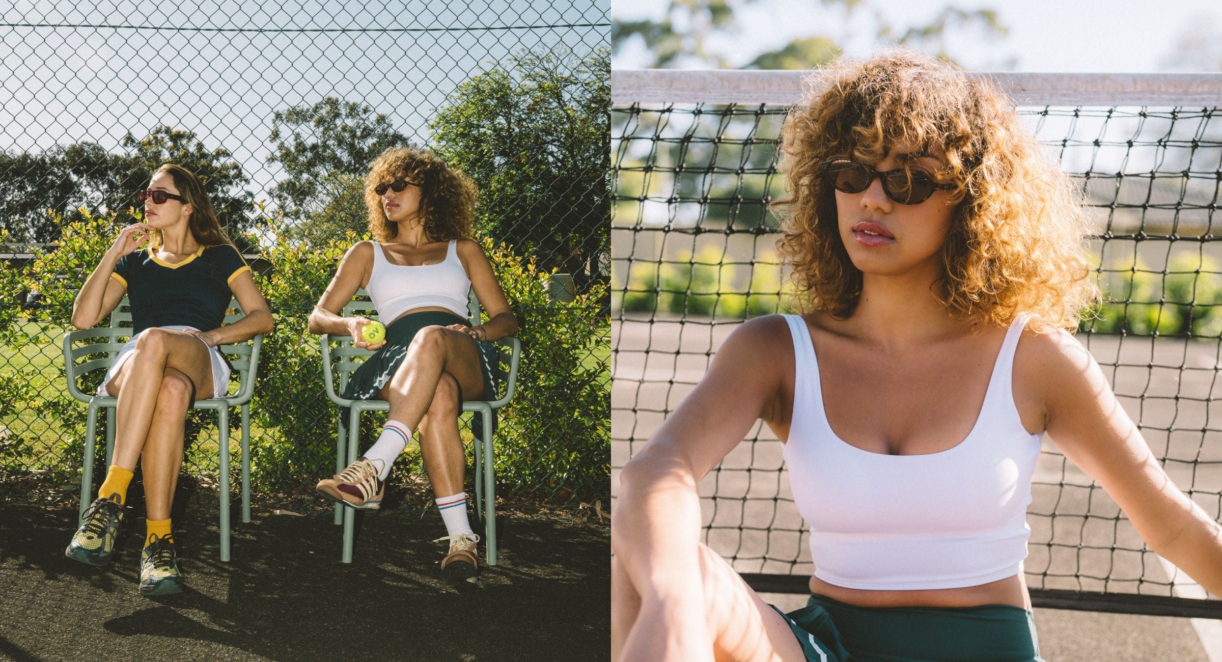Women in tennis outfits wearing Sito Shades sunglasses.